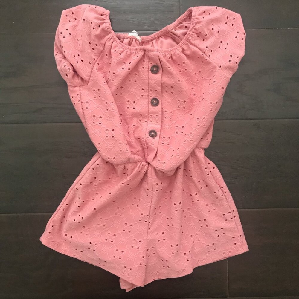 Cute Little Girls' Eyelet Romper